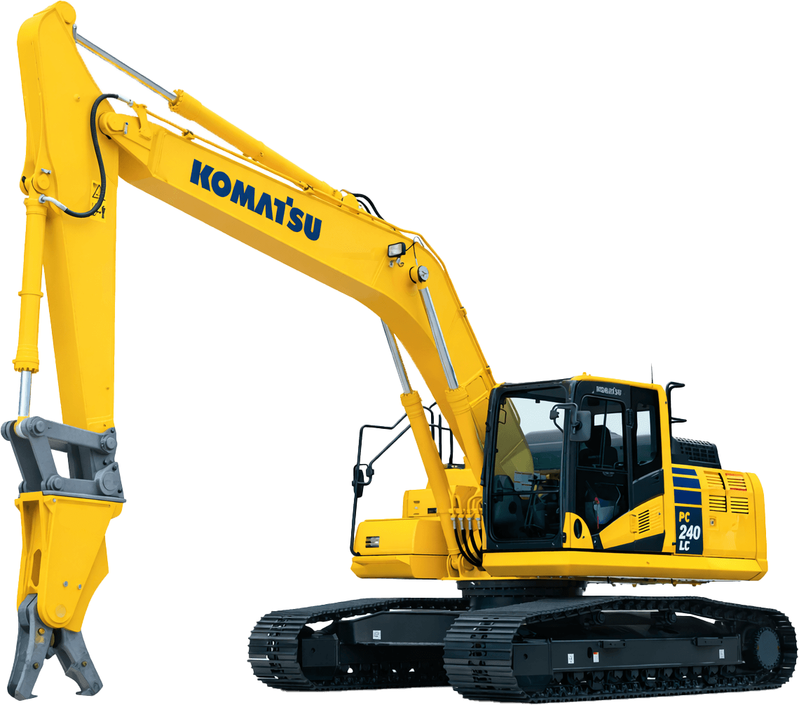 Komatsu 240 LC s nůžkami